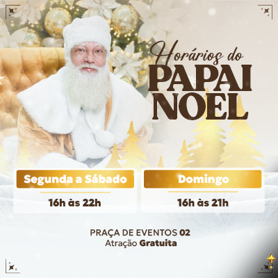 Horarios Papai noel